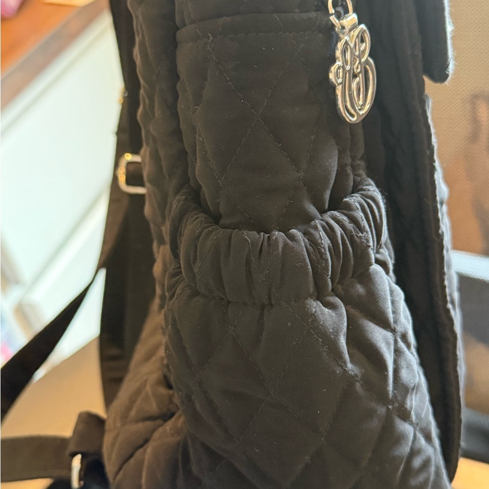 Vera Bradley Quilted Black Backpack - Picture 7 of 8